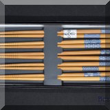 K19. Set of 5 pairs of wooden chopsticks. - $10 